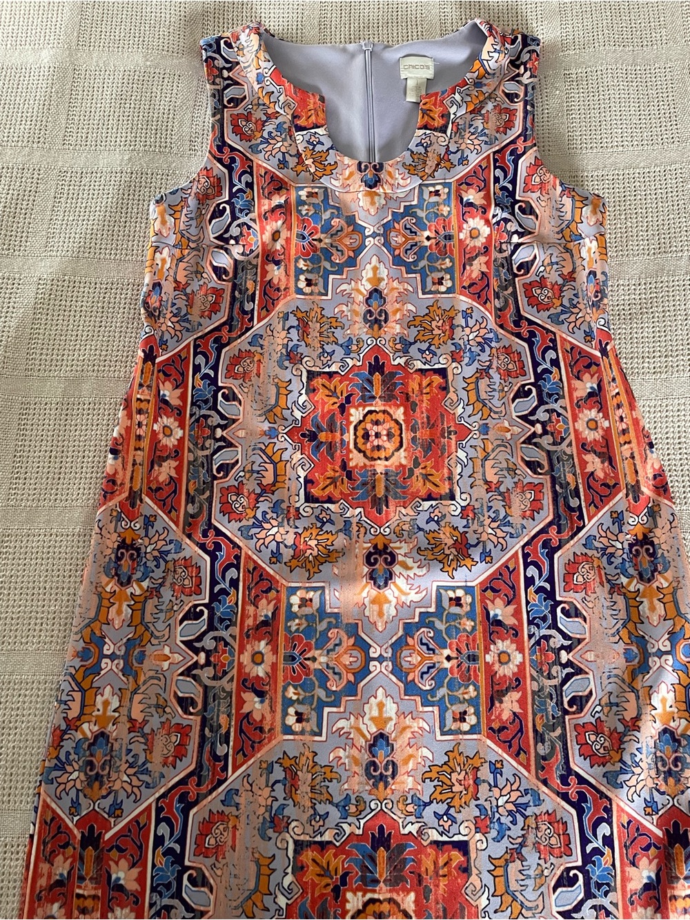 Chico's Women’s Multicolor Mosaic Print Sleeveless Dress